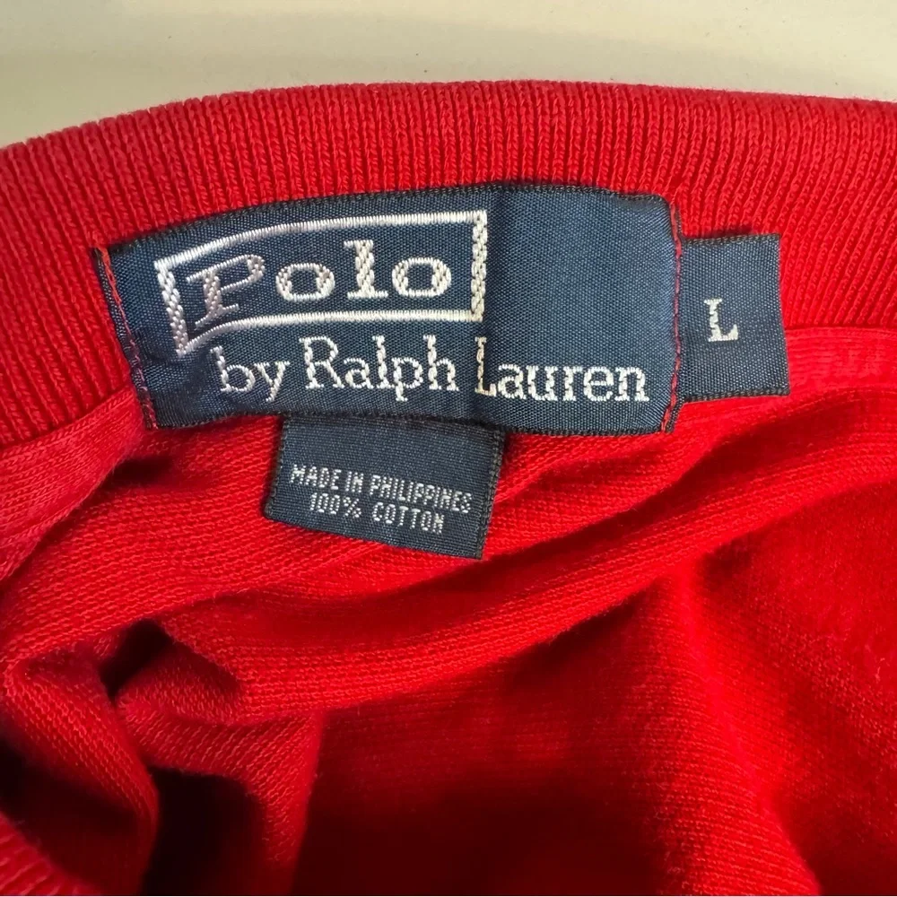 Polo Ralph Lauren Men’s Red Cotton Short Sleeve Polo Shirt Size L